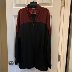 Russell Athletic Black and Red Zip-Up Jacket